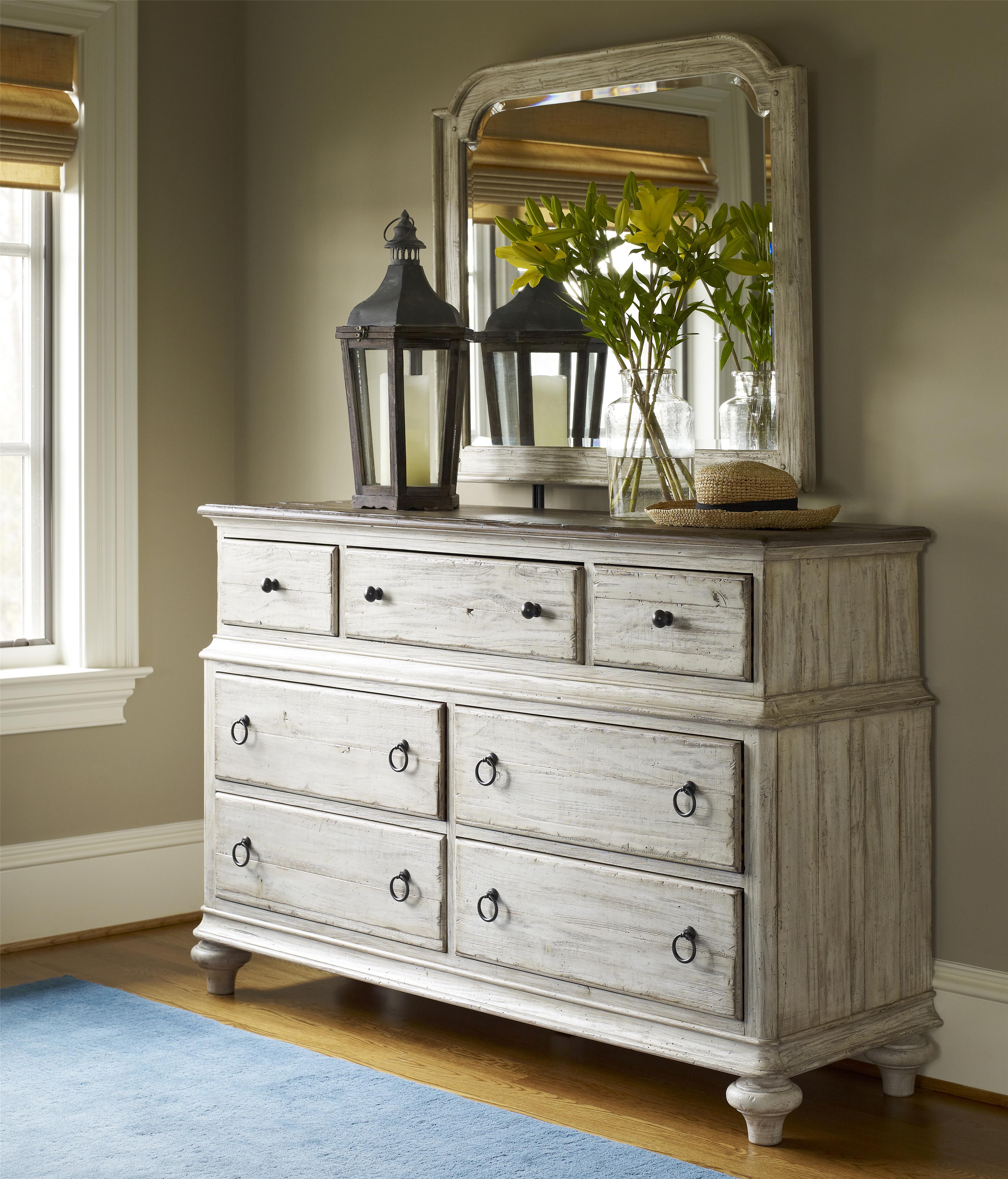 Kincaid Furniture Weatherford Wellington Dresser and Westland Mirror